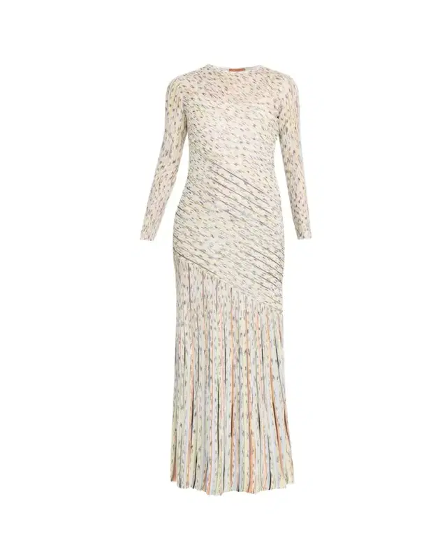 Missoni Draped Striped Sequined Maxi Dress