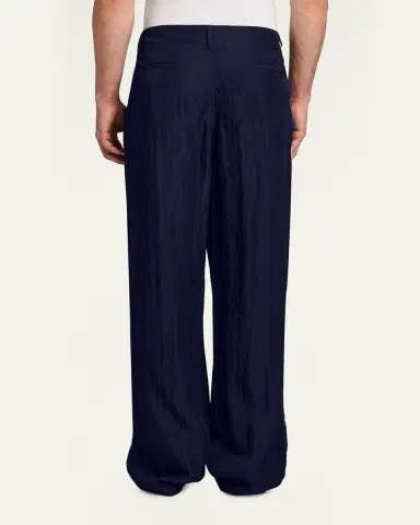 Giorgio Armani Men's Crinkled Viscose Trousers | Thumbnail 4