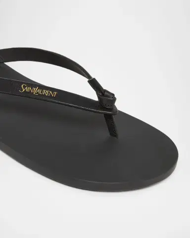 Saint Laurent Men's Leather Thong Sandals | Thumbnail 9 Saint Laurent Men's Leather Thong Sandals | Thumbnail 9