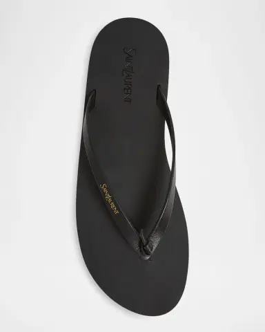 Saint Laurent Men's Leather Thong Sandals | Thumbnail 10 Saint Laurent Men's Leather Thong Sandals | Thumbnail 10