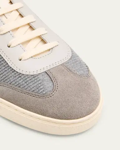 Brunello Cucinelli Men's Textile and Leather Low-Top Sneakers | Thumbnail 3