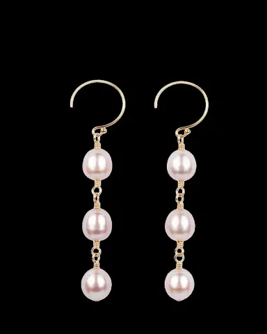 Presley Oldham Blush Earrings with Freshwater Pearls | Thumbnail 2