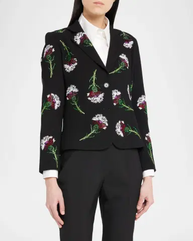 Libertine Ottoman Carnation Short Blazer with Crystal Detail | Thumbnail 4