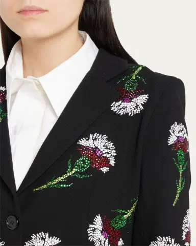 Libertine Ottoman Carnation Short Blazer with Crystal Detail | Thumbnail 5