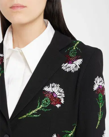 Libertine Ottoman Carnation Short Blazer with Crystal Detail | Thumbnail 6