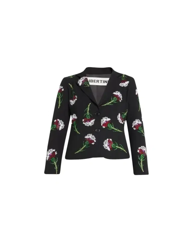 Libertine Ottoman Carnation Short Blazer with Crystal Detail