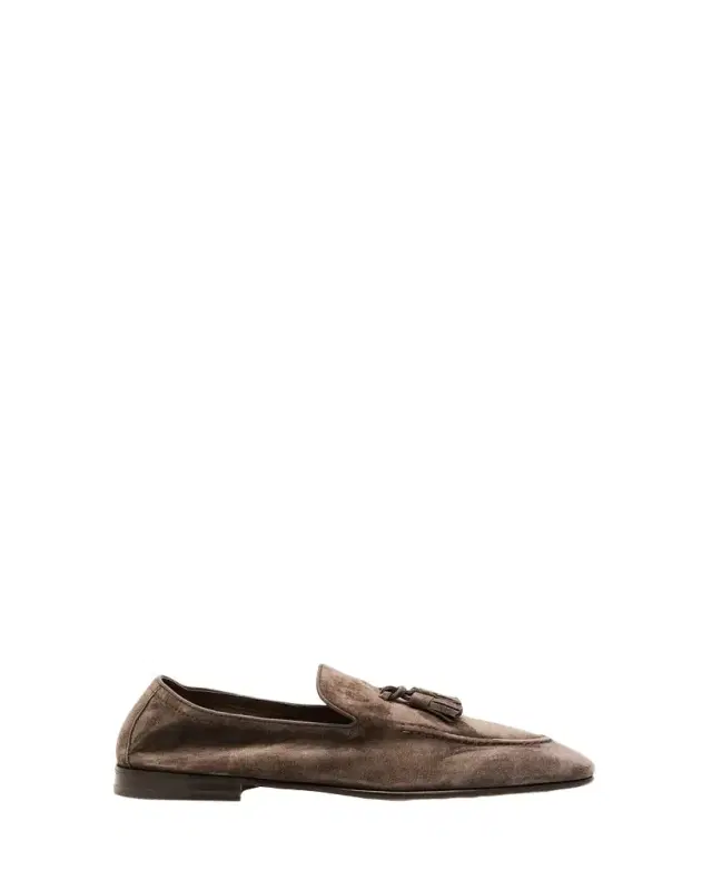 Brunello Cucinelli Men's Suede Tassel Loafers