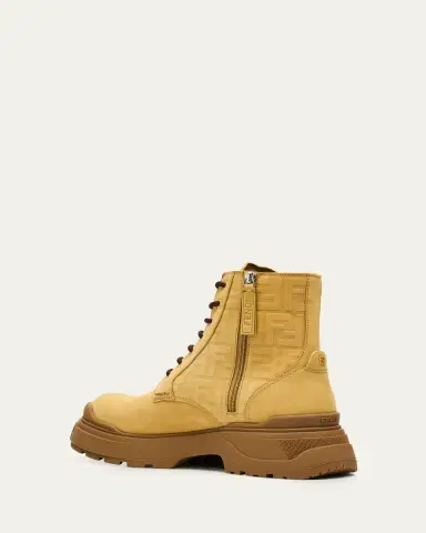 Fendi Men's FF Nubuck Combat Boots | Thumbnail 4