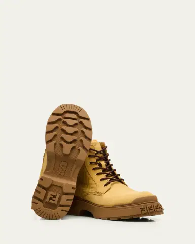 Fendi Men's FF Nubuck Combat Boots | Thumbnail 5