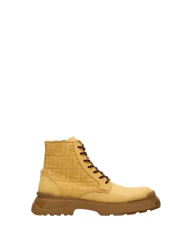 Fendi Men's FF Nubuck Combat Boots | Thumbnail 1