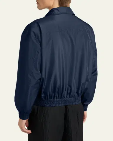 Giorgio Armani Men's Oversized Snap-Front Bomber Jacket | Thumbnail 3 Giorgio Armani Men's Oversized Snap-Front Bomber Jacket | Thumbnail 3