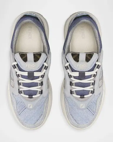 Fendi Men's Force Denim Chunky Low-Top Sneakers | Thumbnail 6 Fendi Men's Force Denim Chunky Low-Top Sneakers | Thumbnail 6