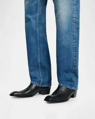 Saint Laurent Men's Stanton Leather Chelsea Boots | Thumbnail 6