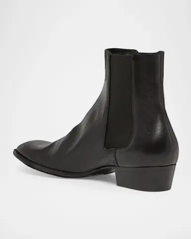 Saint Laurent Men's Stanton Leather Chelsea Boots | Thumbnail 8