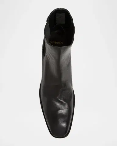 Saint Laurent Men's Stanton Leather Chelsea Boots | Thumbnail 10