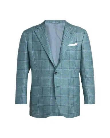 Kiton Men's Windowpane Wool and Cashmere Contemporary-Fit Sport Coat | Thumbnail 1