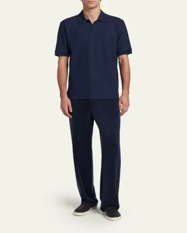 Giorgio Armani Men's Cotton Pique Classic-Fit Polo Shirt | Thumbnail 2