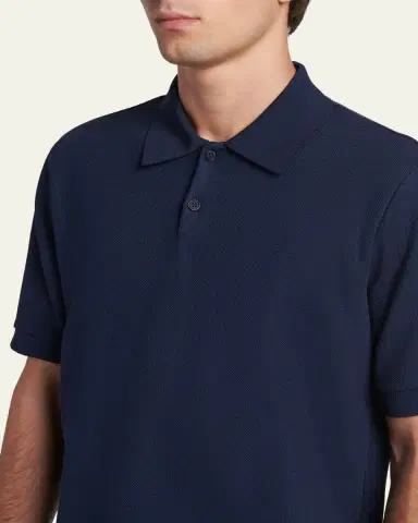 Giorgio Armani Men's Cotton Pique Classic-Fit Polo Shirt | Thumbnail 5