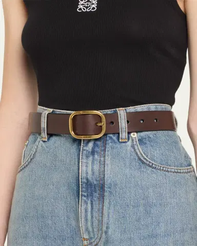 LOEWE Buckle Calf Leather Belt | Thumbnail 3