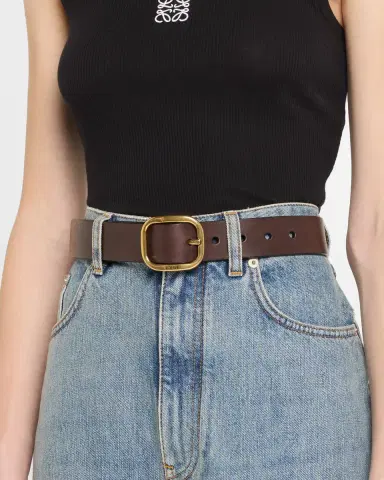 LOEWE Buckle Calf Leather Belt | Thumbnail 4