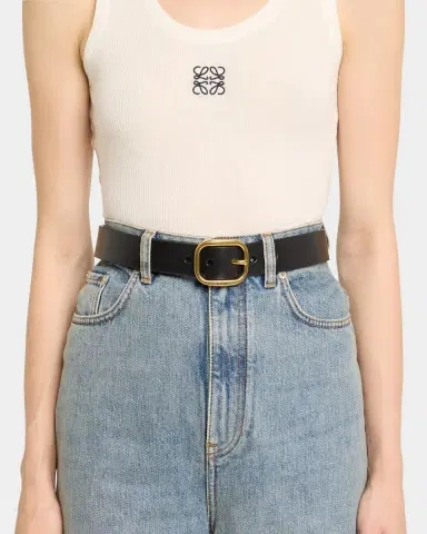 LOEWE Buckle Calf Leather Belt | Thumbnail 5