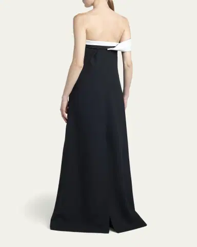 Tom Ford Bicolor Twisted Off-The-Shoulder Satin Gown | Thumbnail 3 Tom Ford Bicolor Twisted Off-The-Shoulder Satin Gown | Thumbnail 3
