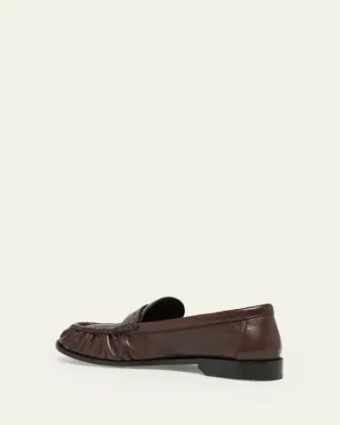 Saint Laurent Men's Le Loafer Creased Leather Mules | Thumbnail 4 Saint Laurent Men's Le Loafer Creased Leather Mules | Thumbnail 4