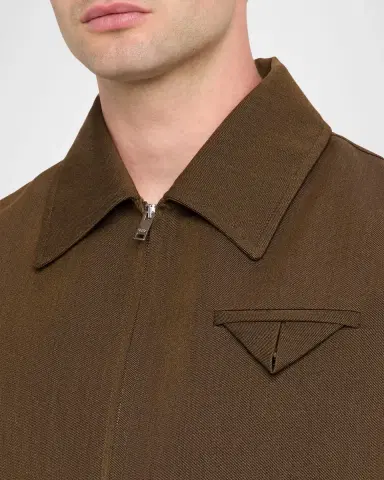 Bottega Veneta Men's Wool Blouson Jacket | Thumbnail 9 Bottega Veneta Men's Wool Blouson Jacket | Thumbnail 9