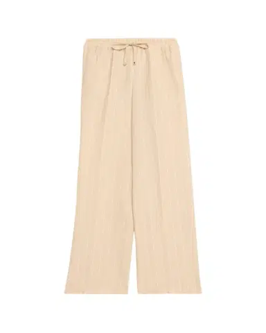 Kiton Striped Linen Straight-Leg Pull-On Pants | Thumbnail 1 Kiton Striped Linen Straight-Leg Pull-On Pants | Thumbnail 1