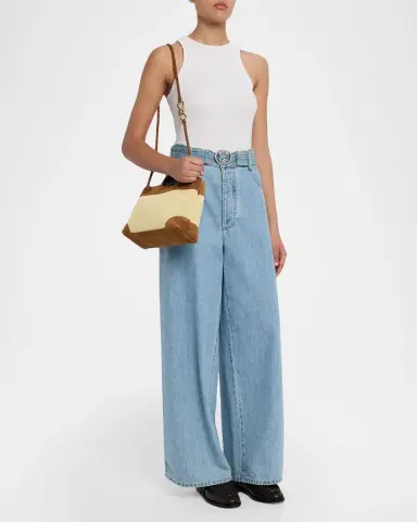 Bottega Veneta Two-Tone Suede Top-Handle Bag | Thumbnail 9 Bottega Veneta Two-Tone Suede Top-Handle Bag | Thumbnail 9