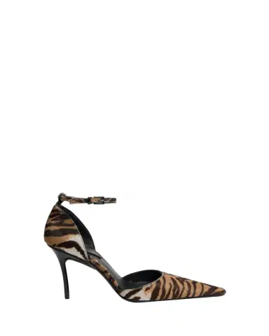 Alaïa 90mm d'Orsay Tiger Calf Hair Ankle-Strap Pumps | Thumbnail 1