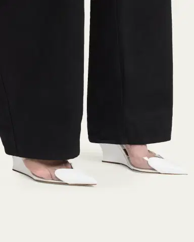 Alaïa 90mm Coeur Heart Clear Wedge Mules | Thumbnail 6 Alaïa 90mm Coeur Heart Clear Wedge Mules | Thumbnail 6