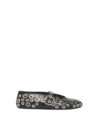 Alaïa Grommet Leather Ballet Flats | Thumbnail 1 Alaïa Grommet Leather Ballet Flats | Thumbnail 1