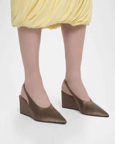 Alaïa 75mm Satin Slingback Wedges | Thumbnail 6 Alaïa 75mm Satin Slingback Wedges | Thumbnail 6
