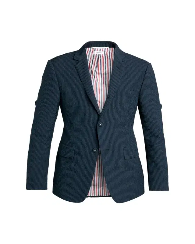 Thom Browne Men's Wool Seersucker Single-Breasted Sport Coat