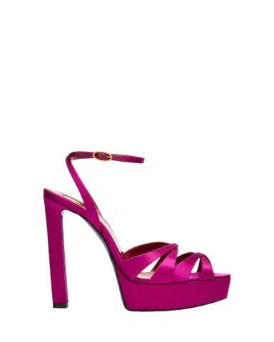Saint Laurent 110mm Chandelle Satin Platform Sandals | Thumbnail 1 Saint Laurent 110mm Chandelle Satin Platform Sandals | Thumbnail 1