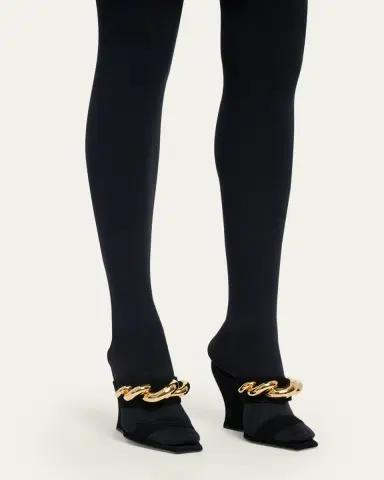 Alaïa 110mm Jewel Suede Wedge Mules | Thumbnail 2