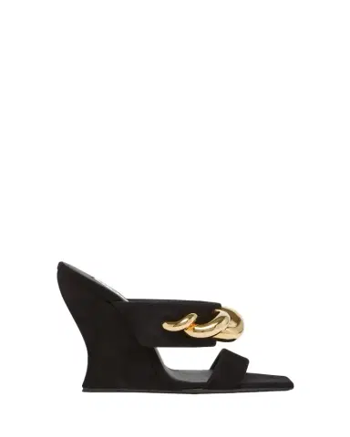 Alaïa 110mm Jewel Suede Wedge Mules | Thumbnail 1