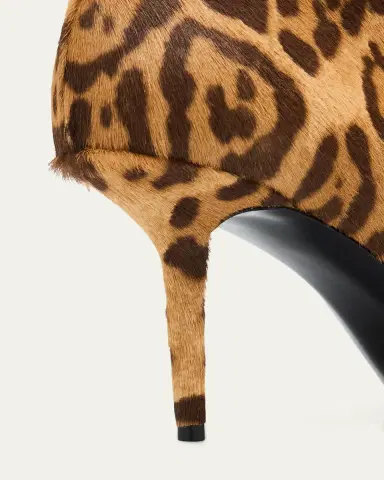 Saint Laurent 75mm Ashley Leopard Calf Hair Booties | Thumbnail 3 Saint Laurent 75mm Ashley Leopard Calf Hair Booties | Thumbnail 3
