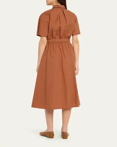 Kiton Cotton Tie-Waist Midi Shirtdress | Thumbnail 3 Kiton Cotton Tie-Waist Midi Shirtdress | Thumbnail 3