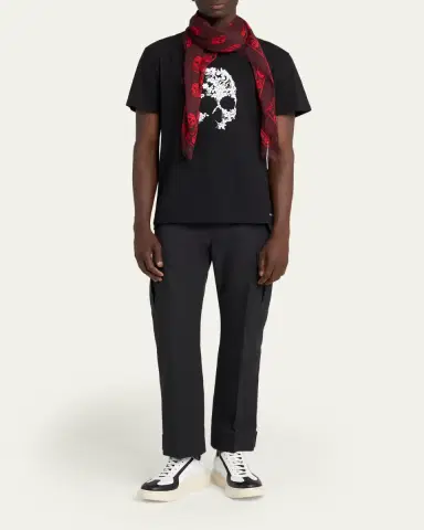 Alexander McQueen Men's Abstract Skull Scarf | Thumbnail 2