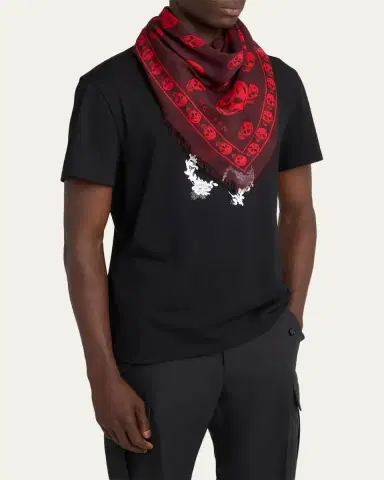Alexander McQueen Men's Abstract Skull Scarf | Thumbnail 3