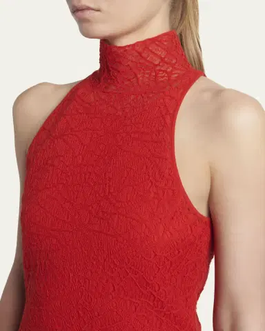 McQueen Spider Lace Halter Midi Dress | Thumbnail 5