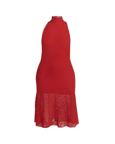 McQueen Spider Lace Halter Midi Dress | Thumbnail 1