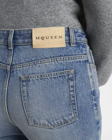Alexander McQueen Mid-Rise Slim-Leg Denim Jeans | Thumbnail 5 Alexander McQueen Mid-Rise Slim-Leg Denim Jeans | Thumbnail 5