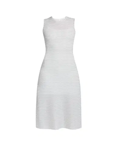 Alexander McQueen Sleeveless Shimmer A-Line Midi Dress | Thumbnail 1 Alexander McQueen Sleeveless Shimmer A-Line Midi Dress | Thumbnail 1
