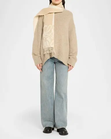 Loewe Wool and Cashmere Anagram Scarf | Thumbnail 5