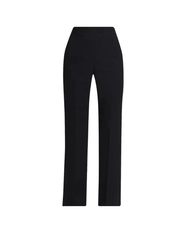 High-Rise Straight-Leg Wool Trousers