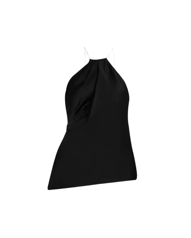 Satin Chain Halter Cami Top