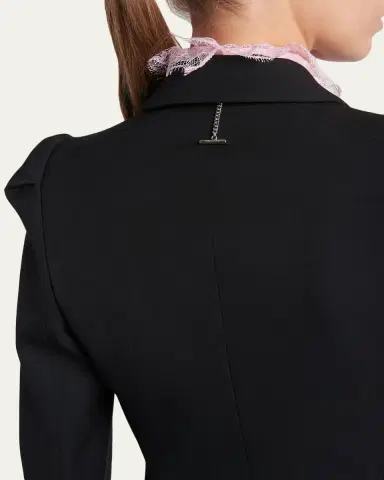 Alexander McQueen Puff-Sleeve Grain De Poudre Jacket | Thumbnail 5